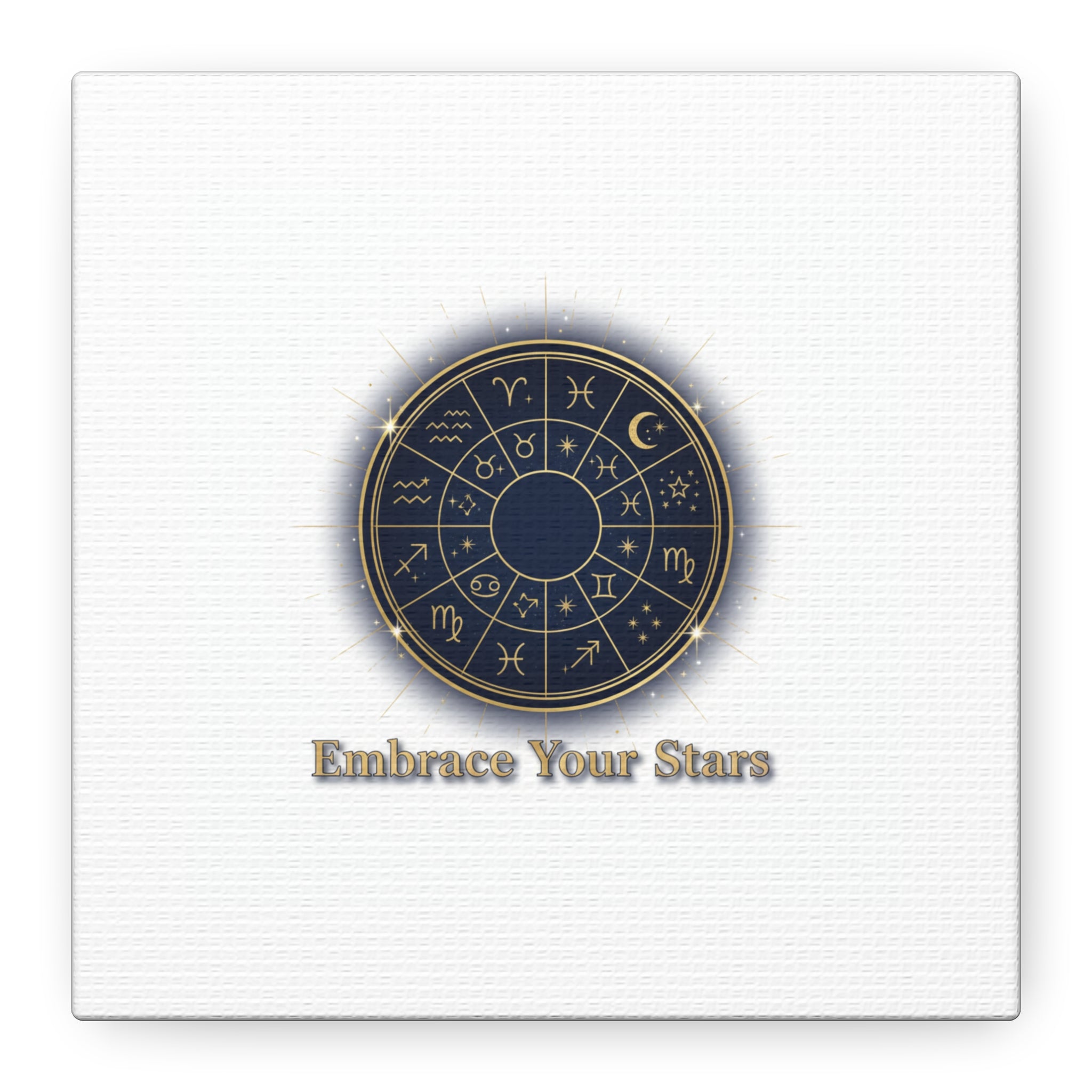 Zodiac Wheel Canvas, Astrology Art Print | Celestial Decor, Constellation Wall Art