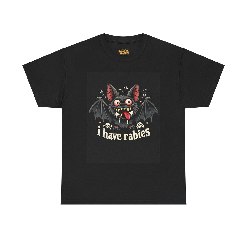 Bat Graphic Tee — "I Have Rabies" Halloween Shirt