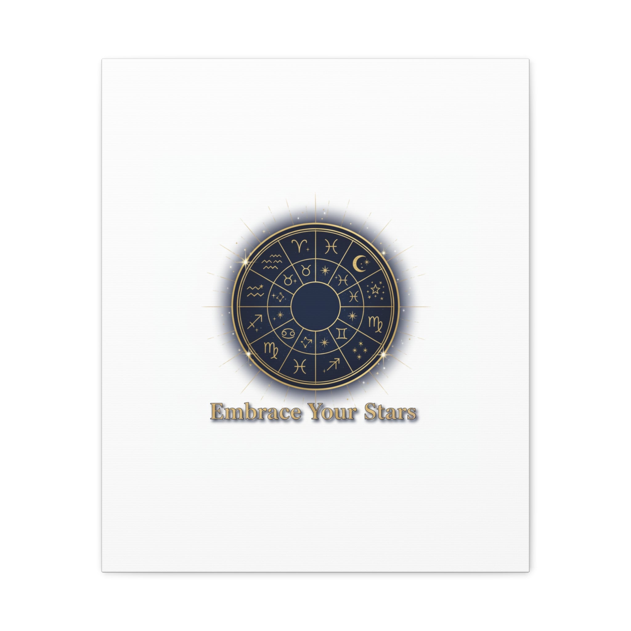 Zodiac Wheel Canvas, Astrology Art Print | Celestial Decor, Constellation Wall Art