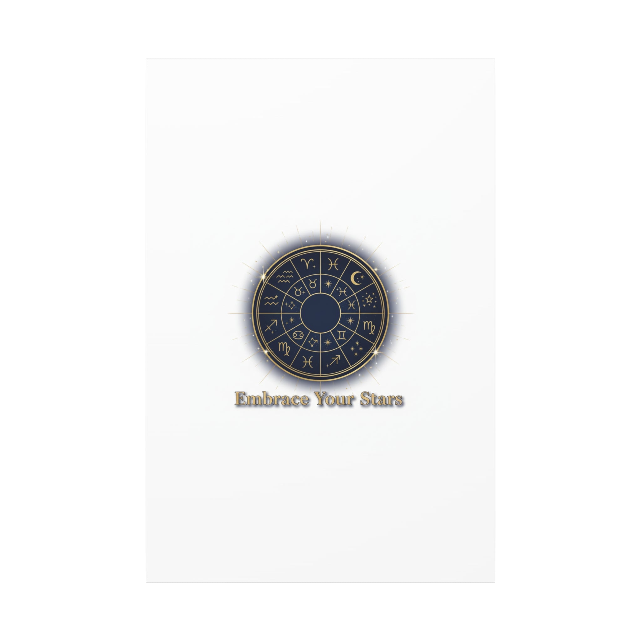 Zodiac Wheel Canvas, Astrology Art Print | Celestial Decor, Constellation Wall Art