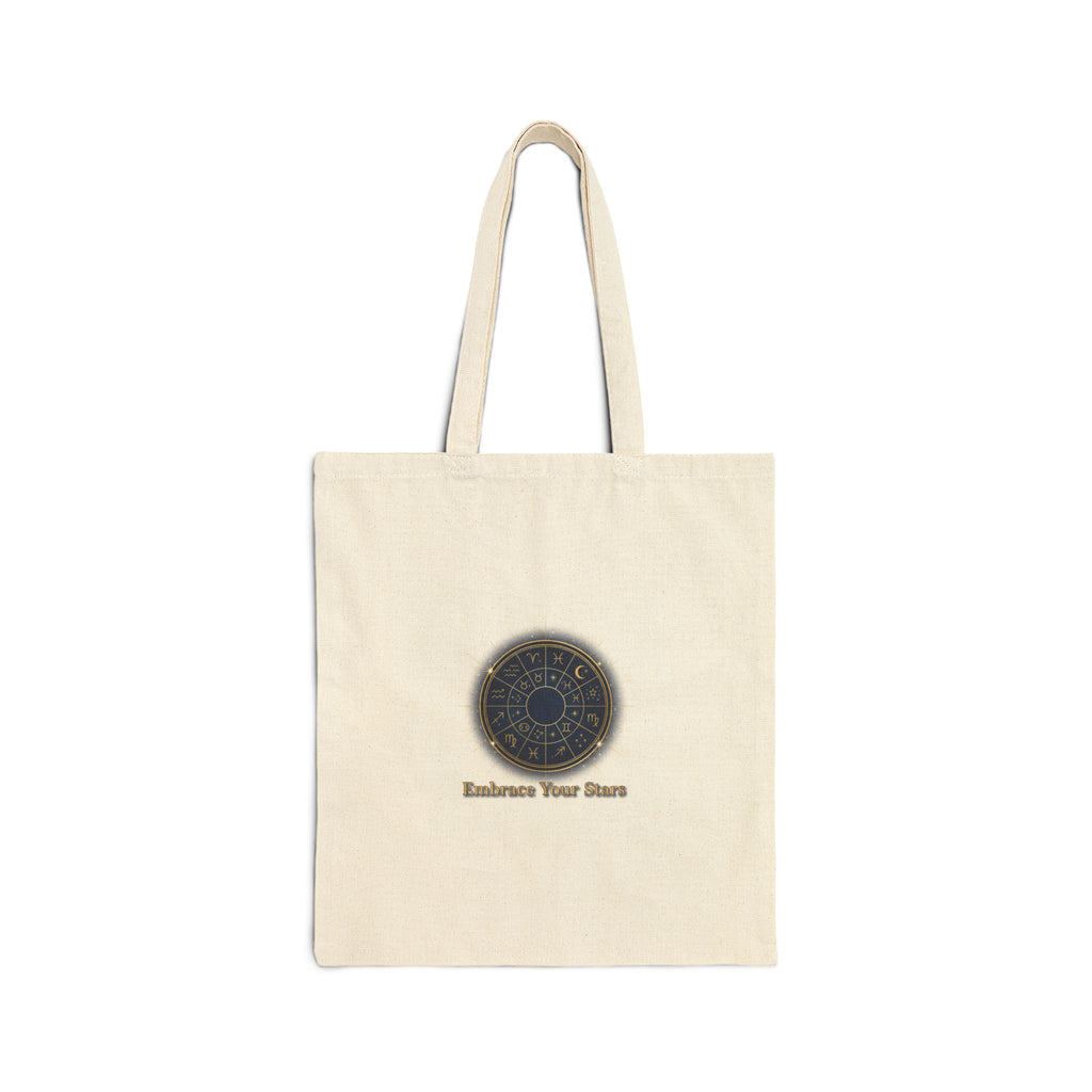 Zodiac Constellation Canvas Tote, Astrology Celestial Design