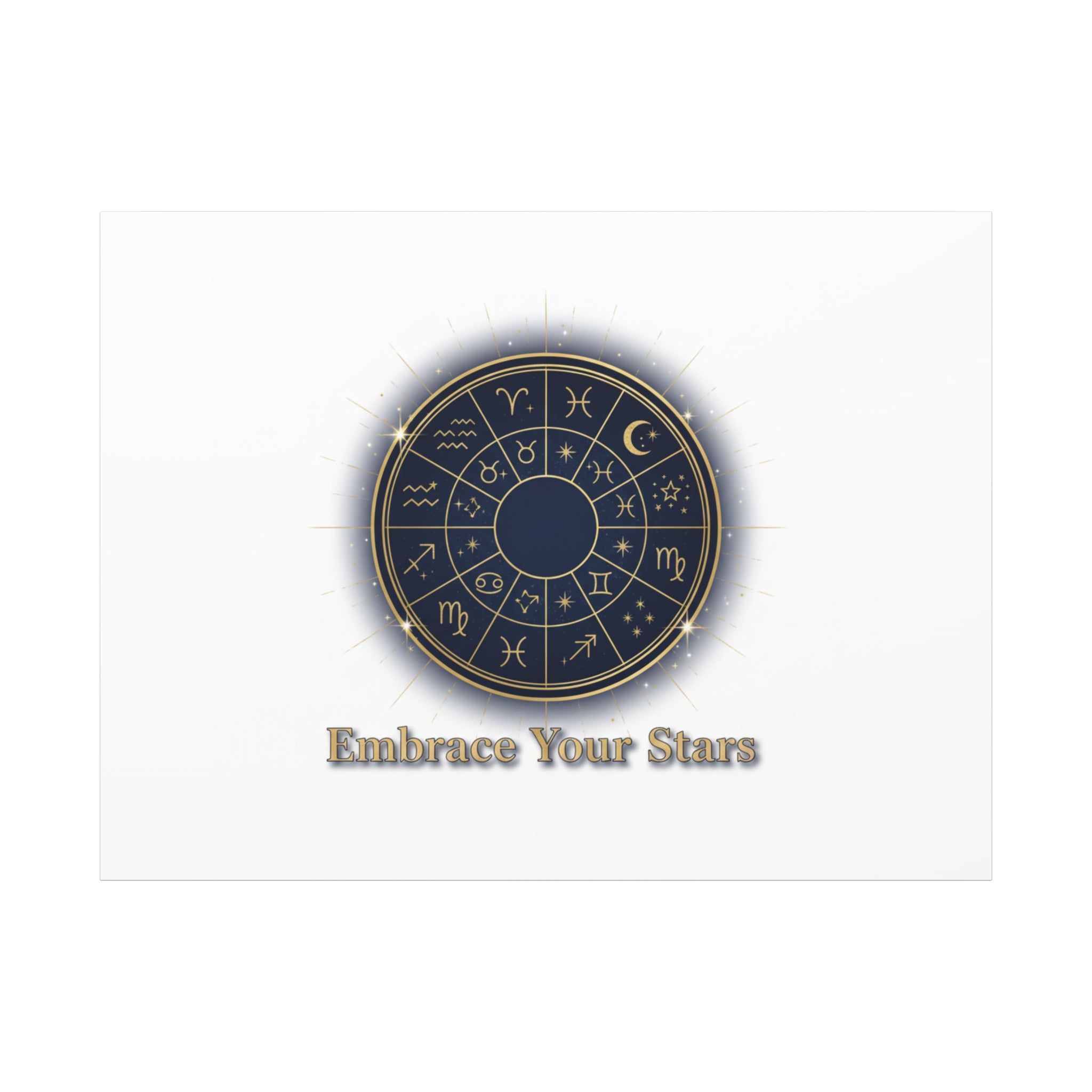 Zodiac Wheel Canvas, Astrology Art Print | Celestial Decor, Constellation Wall Art