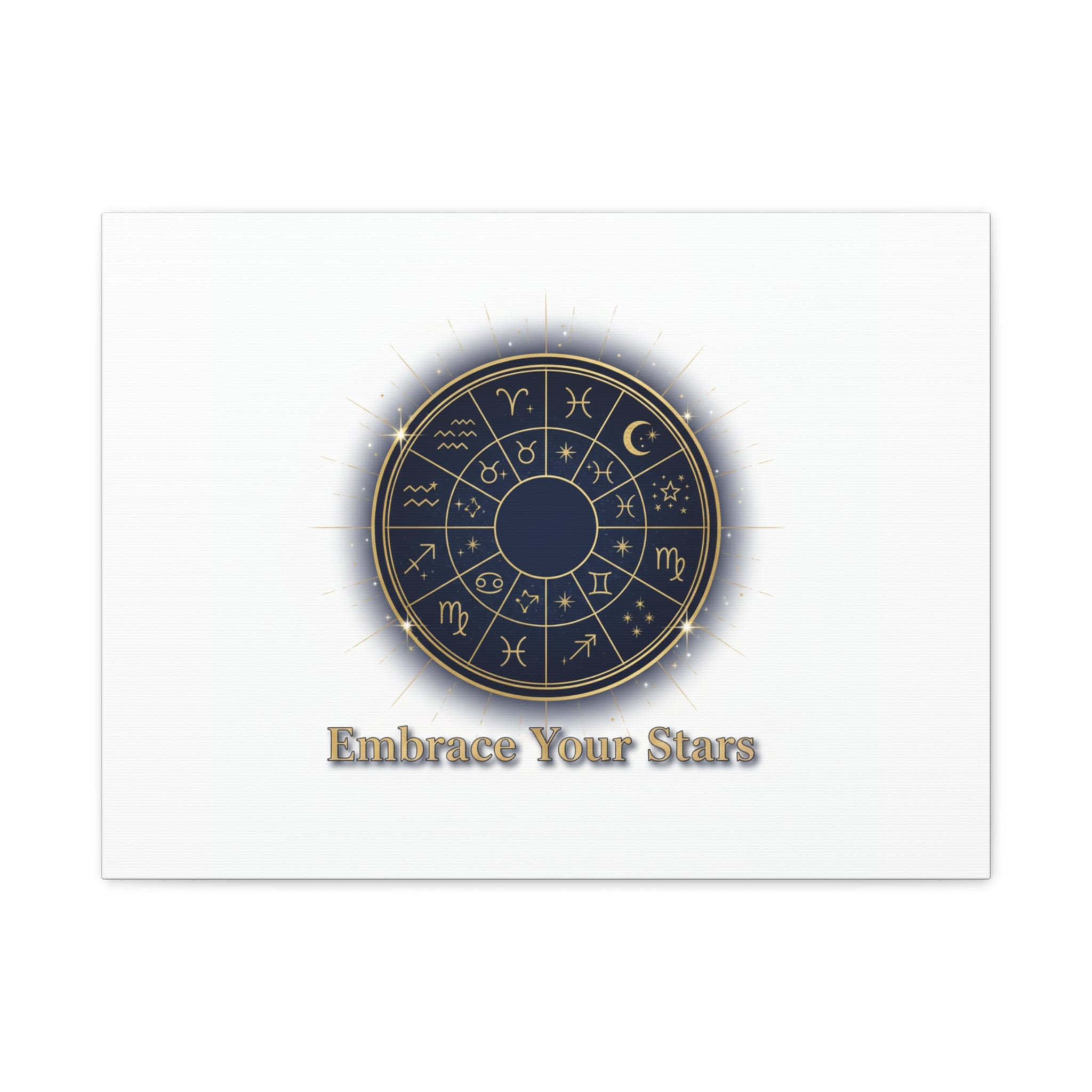 Zodiac Wheel Canvas, Astrology Art Print | Celestial Decor, Constellation Wall Art